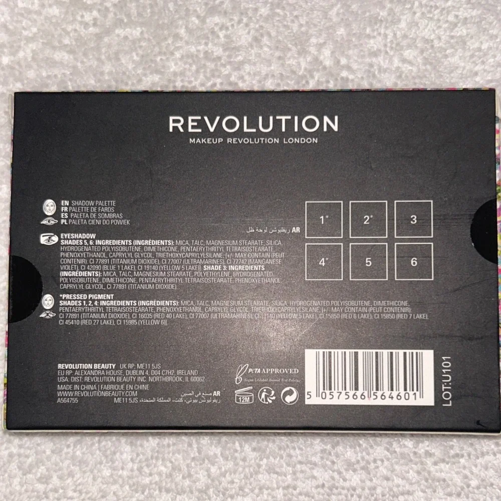 Revolution Boujee‎ AF Eyeshadow Palette Vibrant Colors New Stocking Stuffer